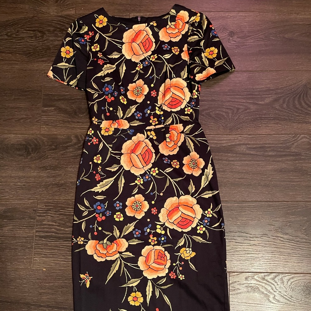 ASOS midi dress with embroidered flowers